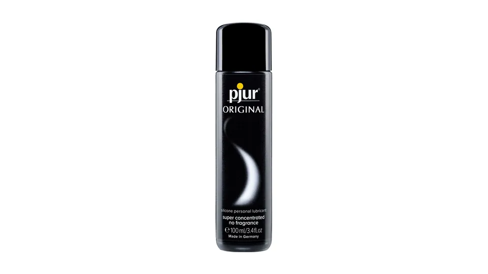 Comparatif lubrifiants: pjur Original à base de silicone, flacon vu de dos
