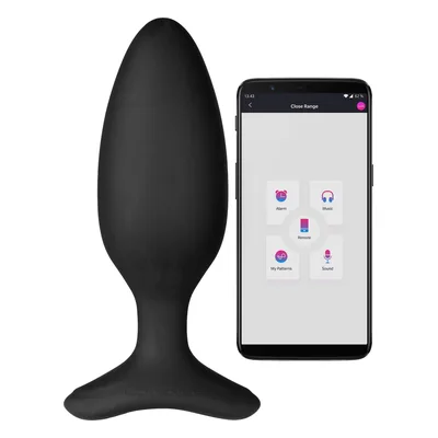 Comparatif plug anal : Lovense Hush 2 (medium) sur fond blanc