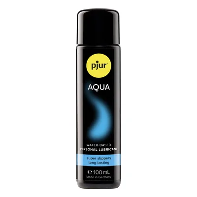 Comparatif lubrifiant : pjur Aqua lubrifiant à base d'eau 100 ml sur fond blanc