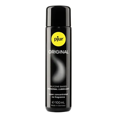 Comparatif lubrifiant : Original pjur lubrifiant silicone 100 ml sur fond blanc